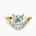Pre-Designed 10kt Yellow Gold Curved Crest Lab Diamond Ring