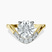 10kt Yellow Gold Curved Crest Lab Diamond Ring