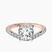 Pre-Designed 14kt Rose Gold Pave Crest Lab Diamond Ring