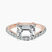 10kt Rose Gold Pave Crest Lab Diamond Ring