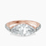 Pre-Designed 10kt Rose Gold Pave Crest Lab Diamond Ring