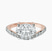 Pre-Designed 10kt Rose Gold Pave Crest Lab Diamond Ring