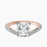 Pre-Designed 10kt Rose Gold Pave Crest Lab Diamond Ring