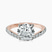 18kt Rose Gold Pave Crest Lab Diamond Ring