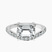 Platinum Pave Crest Lab Diamond Ring