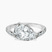 Pre-Designed 10kt White Gold Pave Crest Lab Diamond Ring