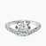 10kt White Gold Pave Crest Lab Diamond Ring
