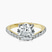 10kt Yellow Gold Pave Crest Lab Diamond Ring