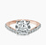 10kt Rose Gold Half Pave Crest Lab Diamond Ring