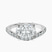 Half Pave Crest Lab Diamond Engagement Ring in 14ct White Gold