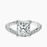 Half Pave Crest Lab Diamond Engagement Ring in 14ct White Gold