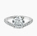 10kt White Gold Half Pave Crest Lab Diamond Ring