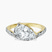 Half Pave Crest Lab Diamond Engagement Ring in 9ct Yellow Gold
