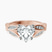 Nova Split Shank Vintage Lab Diamond Engagement Ring in 9ct Rose Gold