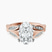 Nova Split Shank Vintage Lab Diamond Engagement Ring in 14ct Rose Gold