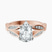 Nova Split Shank Vintage Lab Diamond Engagement Ring in 10kt Rose Gold