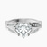 Nova Split Shank Vintage Lab Diamond Engagement Ring in Platinum