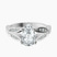 Nova Split Shank Vintage Lab Diamond Engagement Ring in 10kt White Gold