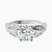 Nova Split Shank Vintage Lab Diamond Engagement Ring in Platinum