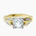 Nova Split Shank Vintage Lab Diamond Engagement Ring in 10kt Yellow Gold