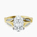 Nova Split Shank Vintage Lab Diamond Engagement Ring in 10kt Yellow Gold