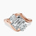 Pre-Designed 18ct Rose Gold Three Stone Crest Lab Diamond Ring