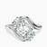 Pre-Designed 18ct White Gold Three Stone Crest Lab Diamond Ring