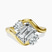 Pre-Designed 18ct Yellow Gold Three Stone Crest Lab Diamond Ring