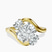 Pre-Designed 14ct Yellow Gold Three Stone Crest Lab Diamond Ring