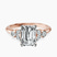 Amore Side Stone Lab Diamond Engagement Ring in 9ct Rose Gold