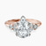 Amore Side Stone Lab Diamond Engagement Ring in 14ct Rose Gold