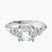 Amore Side Stone Lab Diamond Engagement Ring in 9ct White Gold