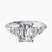 Amore Side Stone Lab Diamond Engagement Ring in 9ct White Gold