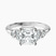 Amore Side Stone Lab Diamond Engagement Ring in 9ct White Gold