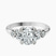 Amore Side Stone Lab Diamond Engagement Ring in 9ct White Gold