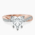 Twisted Vine Lab Diamond Engagement Ring in 18ct Rose Gold