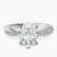 Twisted Vine Lab Diamond Engagement Ring in 10kt White Gold