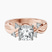 Twisted Blossom Lab Diamond Engagement Ring in 14ct Rose Gold