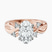 Twisted Blossom Lab Diamond Engagement Ring in 14kt Rose Gold
