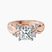 Twisted Blossom Lab Diamond Engagement Ring in 18kt Rose Gold