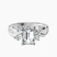 Twisted Blossom Lab Diamond Engagement Ring in 9ct White Gold