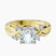 Twisted Blossom Lab Diamond Engagement Ring in 10kt Yellow Gold