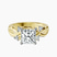 Twisted Blossom Lab Diamond Engagement Ring in 10kt Yellow Gold