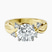 Twisted Blossom Lab Diamond Engagement Ring in 18kt Yellow Gold