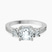 Trilogy Three Stone Lab Diamond Engagement Ring in 10kt White Gold
