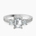 Trilogy Three Stone Lab Diamond Engagement Ring in 10kt White Gold