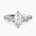Trilogy Three Stone Lab Diamond Engagement Ring in 10kt White Gold