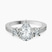 Trilogy Three Stone Lab Diamond Engagement Ring in 10kt White Gold