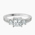 Trilogy Three Stone Lab Diamond Engagement Ring in 10kt White Gold