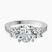 10kt White Gold Trilogy Three Stone Lab Diamond Ring
